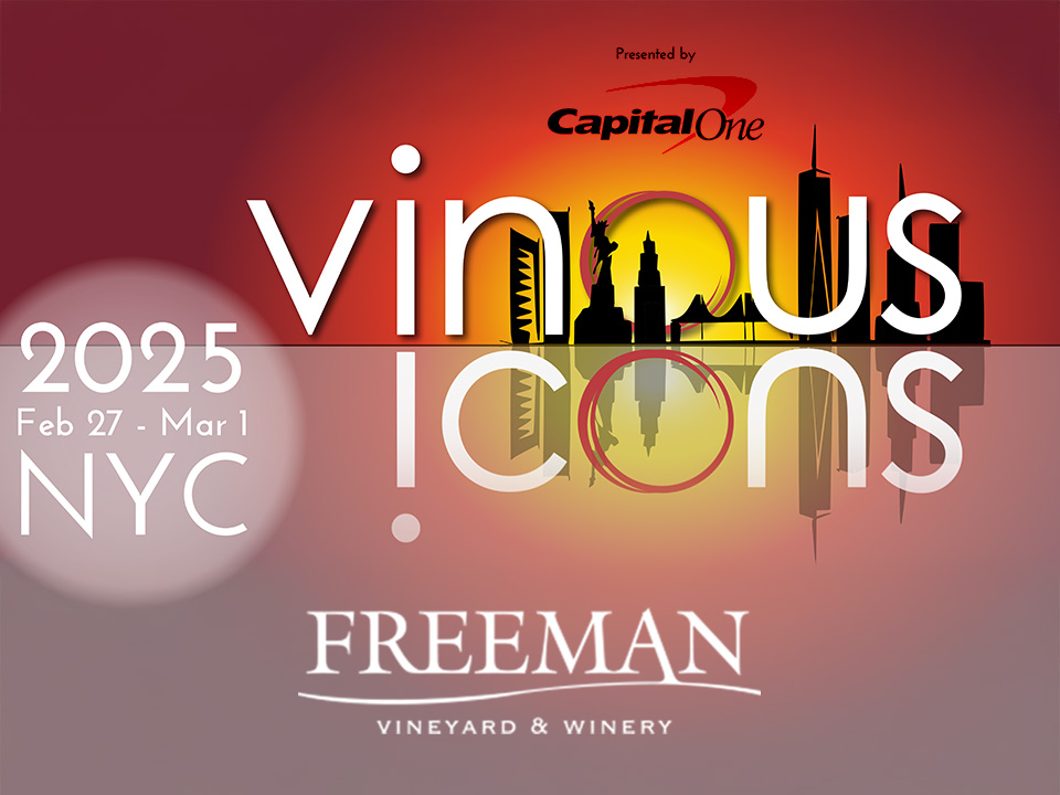 Freeman Winery Honored to Be Selected by Antonio Galloni for Vinous Icons 2025 in New York City banner